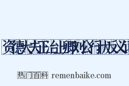 资德大夫正治上卿刘公行状反义词是什么意思的图片